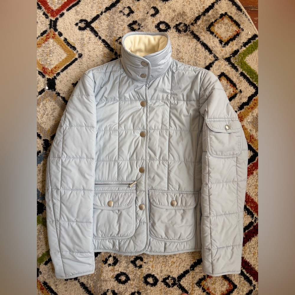 Lauren Ralph Lauren Light Blue Quilted Puffer Jacket